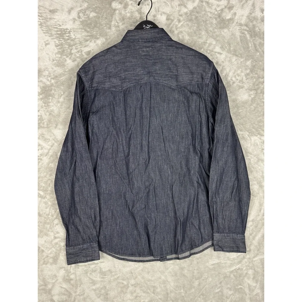 NWT Levis Western Shirt Blue Indigo Pearl Snap Cowboy Rodeo Mens XL New Utility